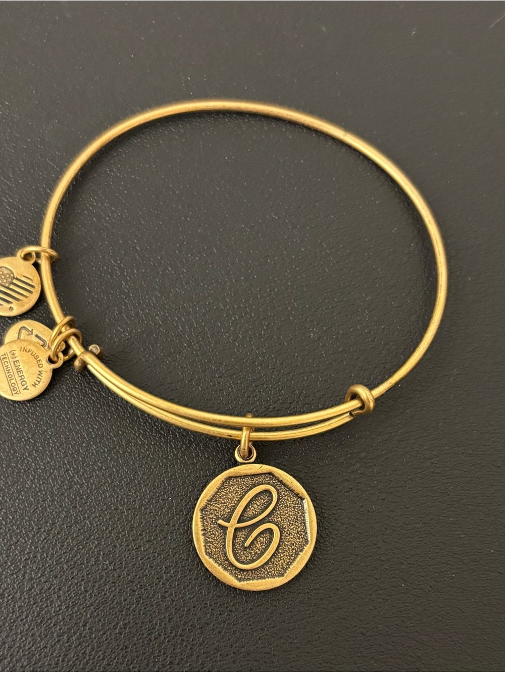 Alex and Ani Gold Initial C Charm Bangle